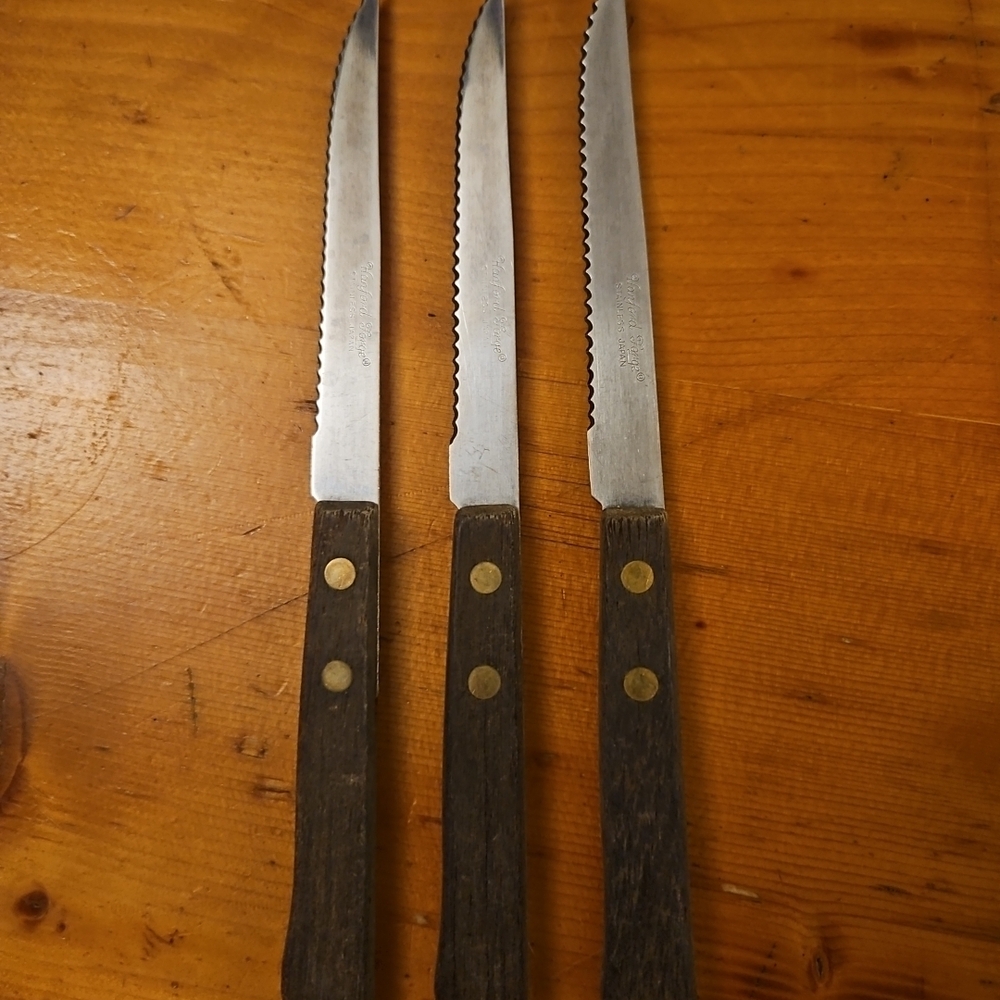Wooden Handle Steak Knife Set